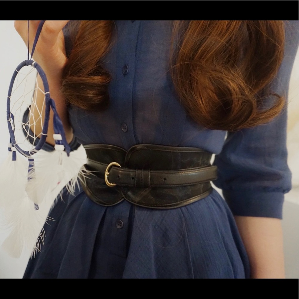 BCBG navy cottage dress